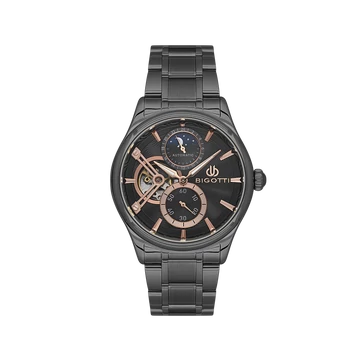 BIGOTTI MILANO Raffinato Automatic Gun metal férfi karóra BG110683-6