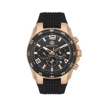BIGOTTI MILANO Raffinato Black Rosegold férfi karóra BG110552-5