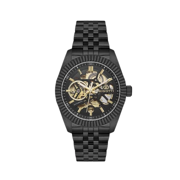 BIGOTTI MILANO Raffinato Automatic Skeleton Gold black férfi karóra BG110674-6