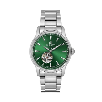 BIGOTTI MILANO Raffinato Open Heart Green Automatic férfi karóra BG110632-4