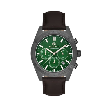 BIGOTTI MILANO Raffinato Chrono Leather Green férfi karóra BG110712-5